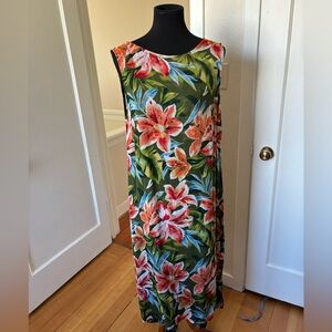 Reversible 90s Vintage Tropical Shift Dress